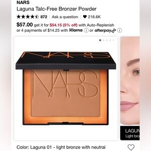 NARS Laguna Talc-Free Bronzer Powder - Laguna 01